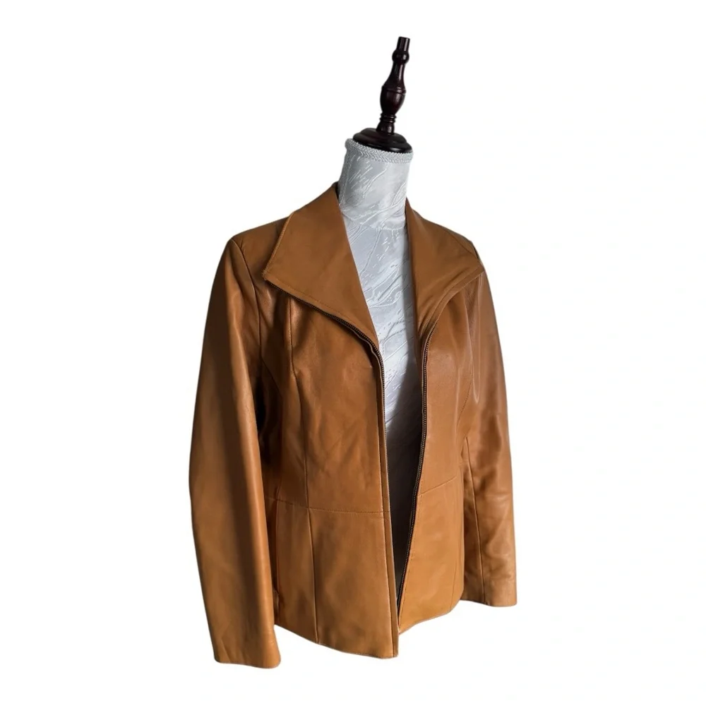 Bernardo Tan Leather Jacket